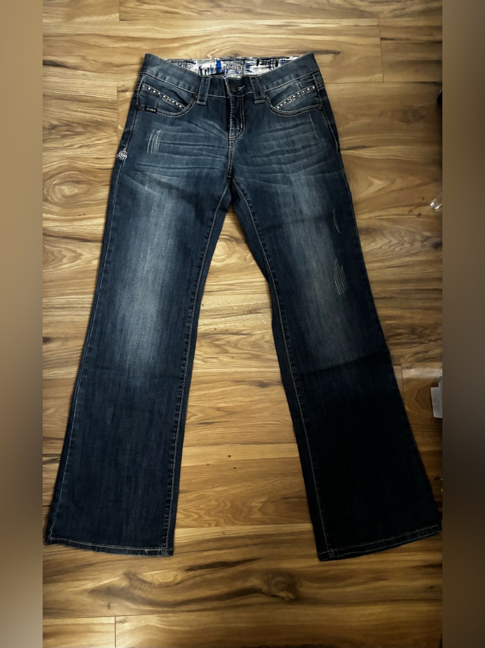 Adiktd Dark Blue Flare Jeans